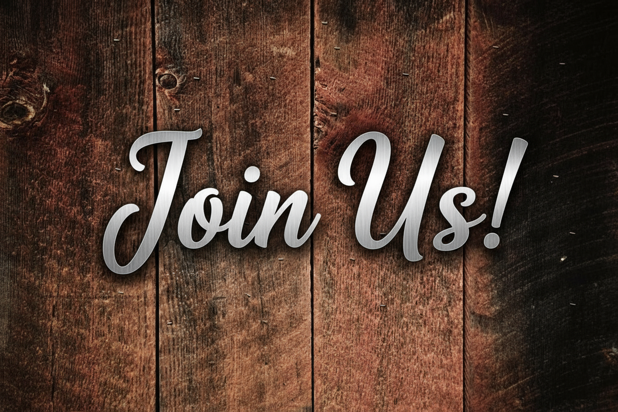 Barnwood with metal Join Us