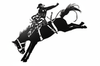 Bucking Bronco Black Metal Wall Art