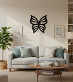 Butterfly sign on living room wall