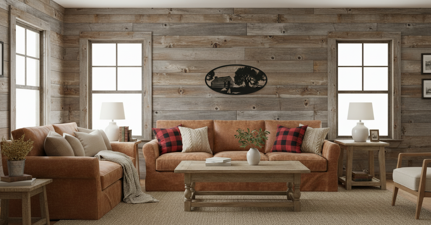Cabin 1009 in rustic farmhouse living room
