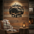 Cabin Welcome 1064 on wall
