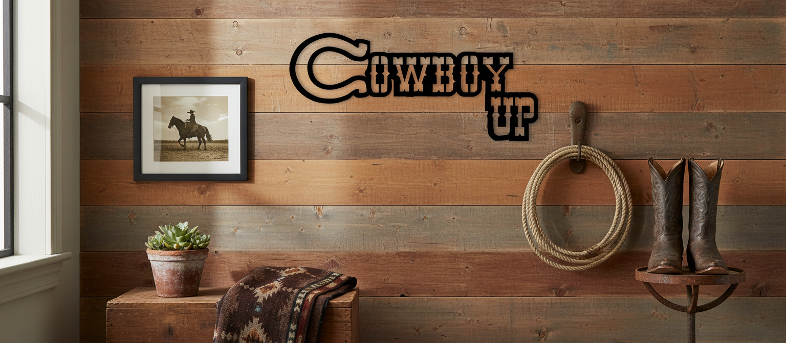 Cowboy Up 1041 on wall