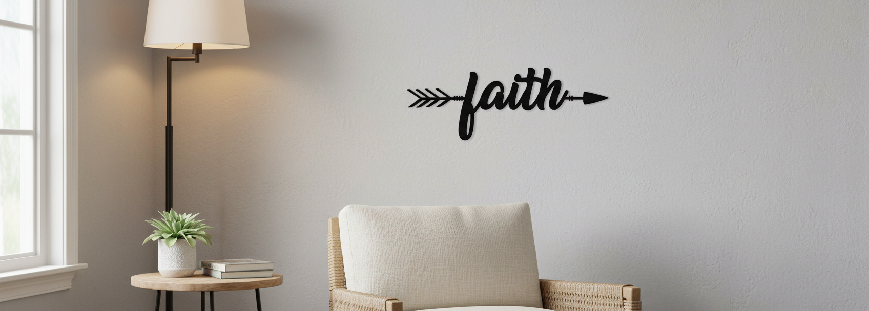 Faith Arrow 1047 on wall - smaller scale