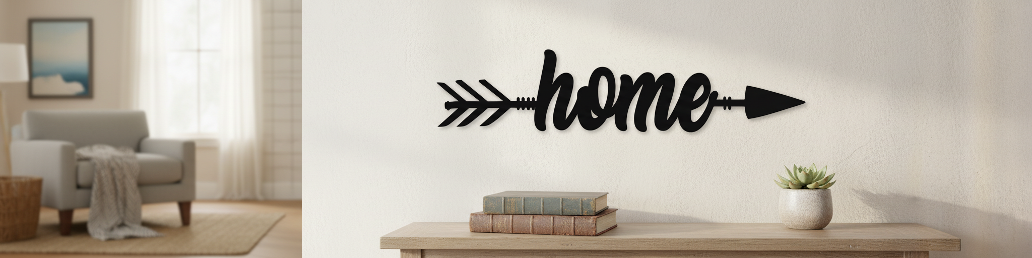 Home Arrow 1049 on wall - centered