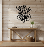 Home Sweet Home sign on rustic wooden wall