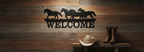 Horse Welcome 1062 on rustic wall