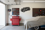 Hot Rod 7716 in black on alternate garage wall