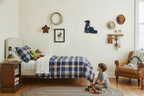 Little Cowboy in darker blue on boy's bedroom wall