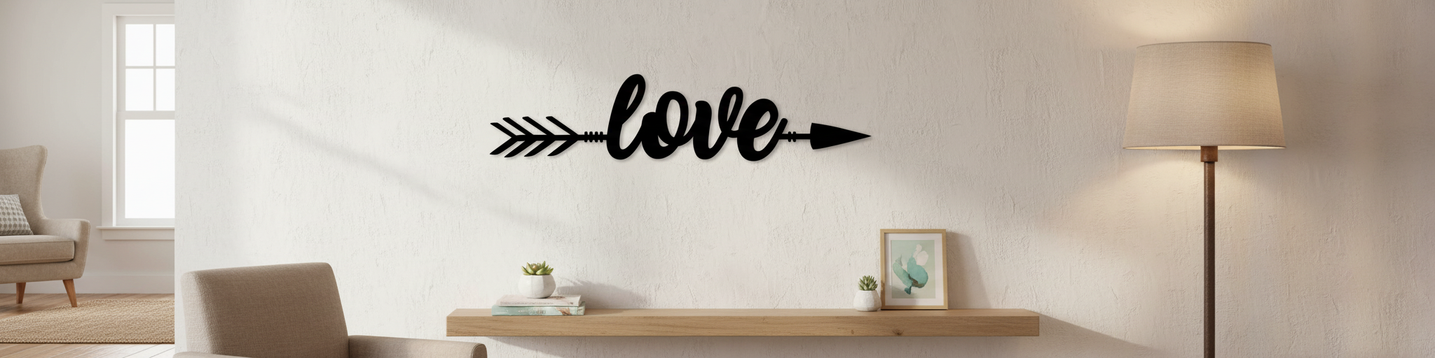 Love Arrow 1050 on wall