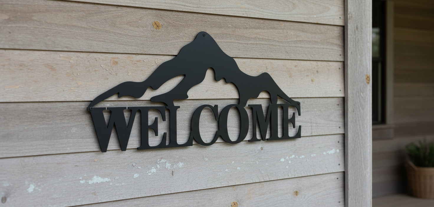 Mountain Welcome 1063 front view on porch