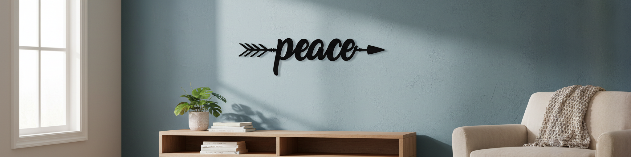 Peace Arrow 1045 on wall - variation 2