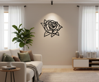 Rose sign on living room wall