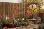 Rusty Southwestern Sun Art 2792 in Garden