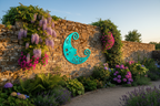 Turquoise Moon 9569 on Garden Wall