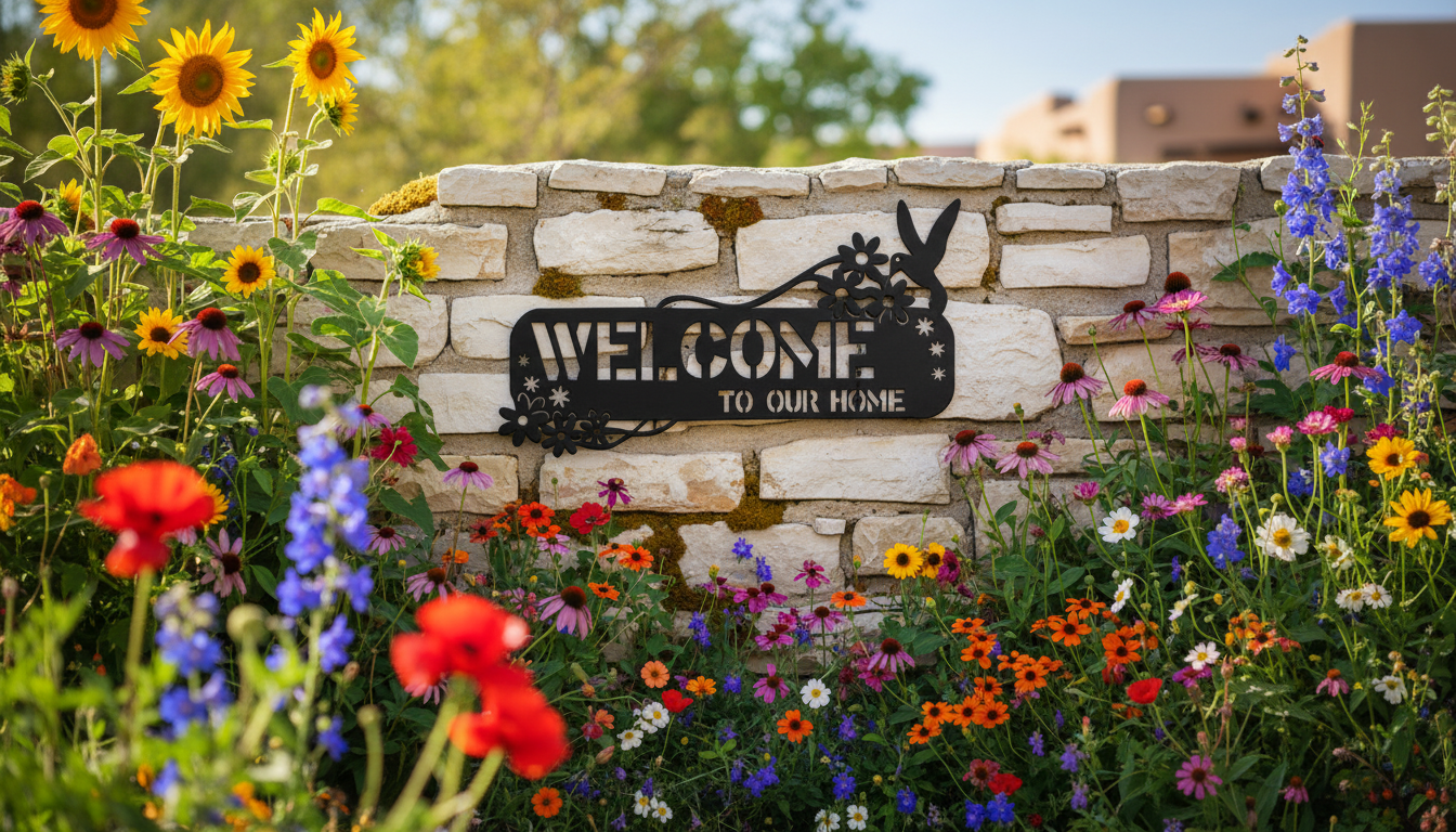 Welcome Bird 1037 in Flower Garden