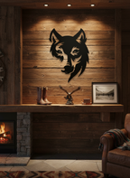 Wolf sign on wall